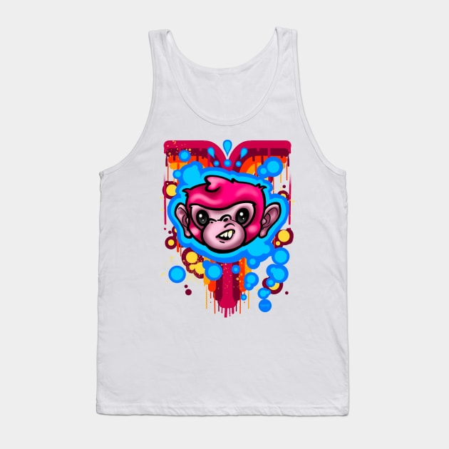 Bubble Monkey Tank Top by MetroInk